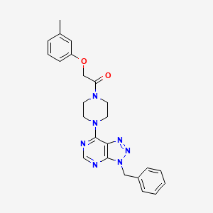 1-(4-(3-benzyl-3H-[1,2,3]triazolo[4,5-d]pyrimidin-7-yl)piperazin-1-yl)-2-(m-tolyloxy)ethanone