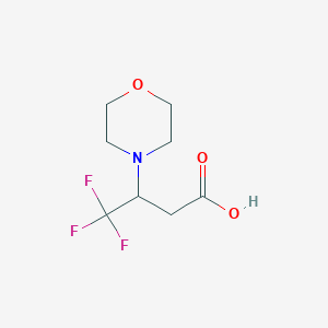 4,4,4-Trifluoro-3-(morpholin-4-yl)butanoic acid