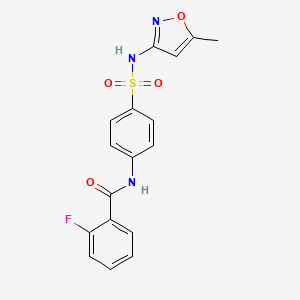 2-fluoro-N-(4-(N-(5-methylisoxazol-3-yl)sulfamoyl)phenyl)benzamide