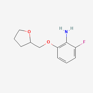 2-Fluoro-6-[(tetrahydrofuran-2-yl)methoxy]aniline