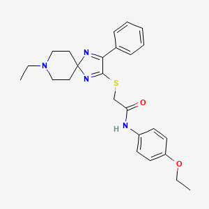 N-(4-ethoxyphenyl)-2-((8-ethyl-3-phenyl-1,4,8-triazaspiro[4.5]deca-1,3-dien-2-yl)thio)acetamide