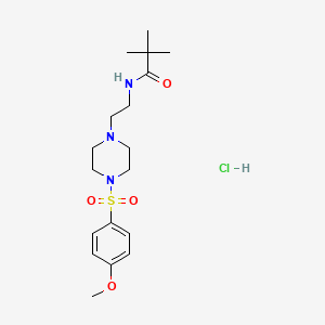 N-(2-(4-((4-methoxyphenyl)sulfonyl)piperazin-1-yl)ethyl)pivalamide hydrochloride