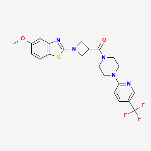 (1-(5-Methoxybenzo[d]thiazol-2-yl)azetidin-3-yl)(4-(5-(trifluoromethyl)pyridin-2-yl)piperazin-1-yl)methanone