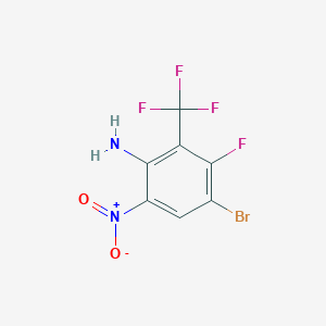 4-Bromo-3-fluoro-6-nitro-2-(trifluoromethyl)aniline