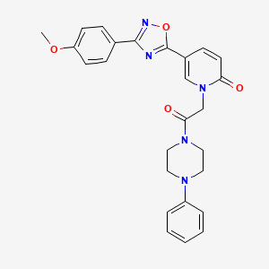 5-(3-(4-methoxyphenyl)-1,2,4-oxadiazol-5-yl)-1-(2-oxo-2-(4-phenylpiperazin-1-yl)ethyl)pyridin-2(1H)-one