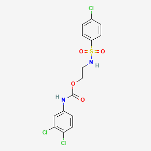 2-[(4-chlorophenyl)sulfonylamino]ethyl N-(3,4-dichlorophenyl)carbamate