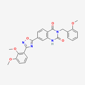 7-(3-(2,3-dimethoxyphenyl)-1,2,4-oxadiazol-5-yl)-3-(2-methoxybenzyl)quinazoline-2,4(1H,3H)-dione