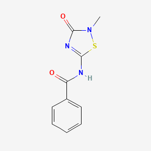 molecular formula C10H9N3O2S B2706782 N-(2-methyl-3-oxo-2,3-dihydro-1,2,4-thiadiazol-5-yl)benzenecarboxamide CAS No. 138712-77-3