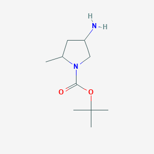 molecular formula C10H20N2O2 B2706812 Tert-butyl 4-amino-2-methylpyrrolidine-1-carboxylate CAS No. 1557656-80-0
