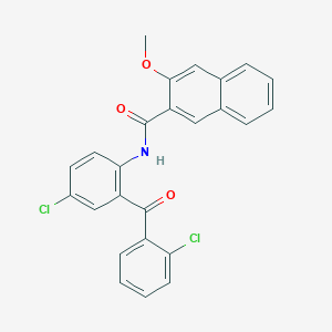molecular formula C25H17Cl2NO3 B2706813 N-[4-chloro-2-(2-chlorobenzoyl)phenyl]-3-methoxynaphthalene-2-carboxamide CAS No. 325978-45-8