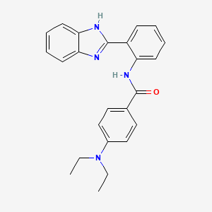 molecular formula C24H24N4O B2706825 N-[2-(1H-1,3-benzodiazol-2-yl)phenyl]-4-(diethylamino)benzamide CAS No. 477537-40-9