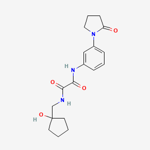 N1-((1-hydroxycyclopentyl)methyl)-N2-(3-(2-oxopyrrolidin-1-yl)phenyl)oxalamide