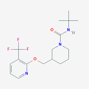 N-Tert-butyl-3-[[3-(trifluoromethyl)pyridin-2-yl]oxymethyl]piperidine-1-carboxamide