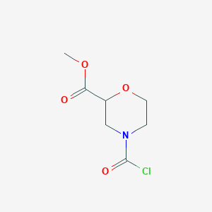 molecular formula C7H10ClNO4 B2706830 Methyl 4-(carboxy)morpholine-2-carboxylate CAS No. 2168502-64-3