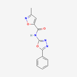 3-methyl-N-(5-phenyl-1,3,4-oxadiazol-2-yl)isoxazole-5-carboxamide