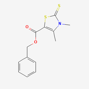 molecular formula C13H13NO2S2 B2706838 Benzyl 3,4-dimethyl-2-thioxo-2,3-dihydrothiazole-5-carboxylate CAS No. 370848-33-2