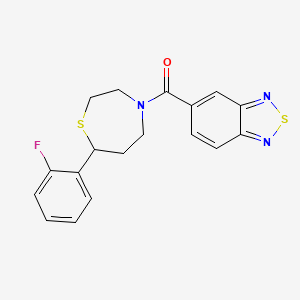 Benzo[c][1,2,5]thiadiazol-5-yl(7-(2-fluorophenyl)-1,4-thiazepan-4-yl)methanone