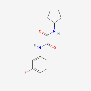molecular formula C14H17FN2O2 B2706842 N1-cyclopentyl-N2-(3-fluoro-4-methylphenyl)oxalamide CAS No. 941894-56-0