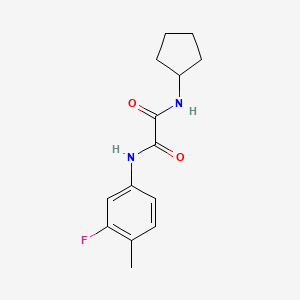 N-cyclopentyl-N'-(3-fluoro-4-methylphenyl)oxamide