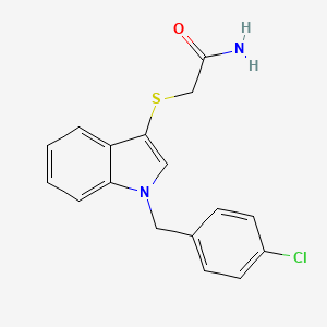 2-((1-(4-chlorobenzyl)-1H-indol-3-yl)thio)acetamide