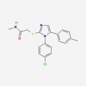 2-((1-(4-chlorophenyl)-5-(p-tolyl)-1H-imidazol-2-yl)thio)-N-methylacetamide