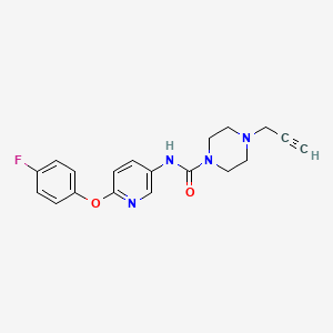 molecular formula C19H19FN4O2 B2706849 N-[6-(4-fluorophenoxy)pyridin-3-yl]-4-(prop-2-yn-1-yl)piperazine-1-carboxamide CAS No. 1423451-17-5