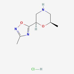 B2706866 (2R,6R)-2-methyl-6-(3-methyl-1,2,4-oxadiazol-5-yl)morpholine hydrochloride CAS No. 2044705-60-2