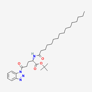 molecular formula C31H50N4O4 B2706875 Tert-butyl (2S)-5-(benzotriazol-1-yl)-2-(hexadecanoylamino)-5-oxopentanoate CAS No. 2389064-51-9