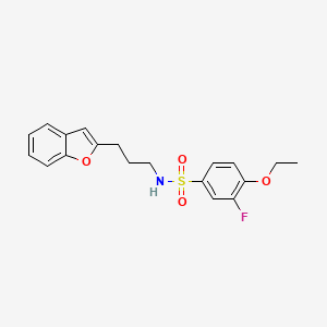 molecular formula C19H20FNO4S B2706917 N-(3-(benzofuran-2-yl)propyl)-4-ethoxy-3-fluorobenzenesulfonamide CAS No. 2034457-85-5