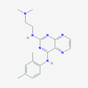 molecular formula C18H23N7 B2706956 N2-[2-(DIMETHYLAMINO)ETHYL]-N4-(2,4-DIMETHYLPHENYL)PTERIDINE-2,4-DIAMINE CAS No. 946290-26-2
