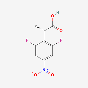 molecular formula C9H7F2NO4 B2706958 (2S)-2-(2,6-Difluoro-4-nitrophenyl)propanoic acid CAS No. 2248187-93-9