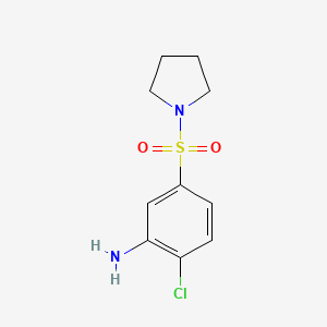 molecular formula C10H13ClN2O2S B2706964 2-Chloro-5-(1-pyrrolidinylsulfonyl)aniline CAS No. 328028-27-9