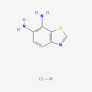 molecular formula C7H8ClN3S B2707000 1,3-Benzothiazole-6,7-diamine hydrochloride CAS No. 2193064-32-1