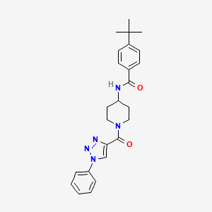 molecular formula C25H29N5O2 B2707016 4-(tert-butyl)-N-(1-(1-phenyl-1H-1,2,3-triazole-4-carbonyl)piperidin-4-yl)benzamide CAS No. 1251623-50-3