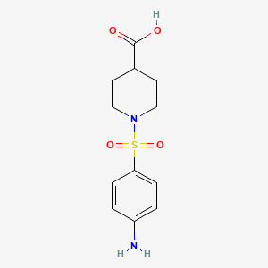 molecular formula C12H16N2O4S B2707021 1-[(4-Aminophenyl)sulfonyl]piperidine-4-carboxylic acid CAS No. 436092-84-1