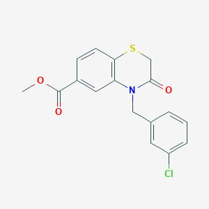methyl 4-(3-chlorobenzyl)-3-oxo-3,4-dihydro-2H-1,4-benzothiazine-6-carboxylate