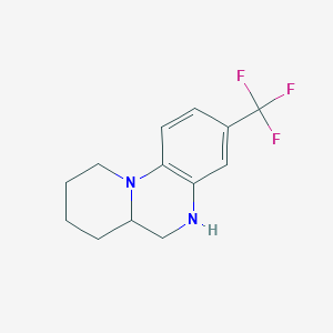 molecular formula C13H15F3N2 B2707048 3-(trifluoromethyl)-5H,6H,6aH,7H,8H,9H,10H-pyrido[1,2-a]quinoxaline CAS No. 866040-94-0