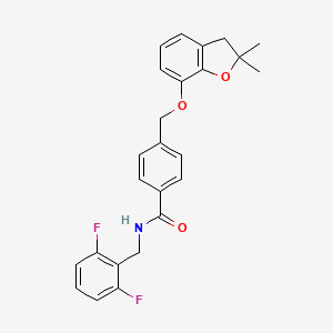 N-(2,6-difluorobenzyl)-4-(((2,2-dimethyl-2,3-dihydrobenzofuran-7-yl)oxy)methyl)benzamide