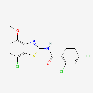 2,4-dichloro-N-(7-chloro-4-methoxy-1,3-benzothiazol-2-yl)benzamide