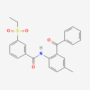 molecular formula C23H21NO4S B2707060 N-(2-benzoyl-4-methylphenyl)-3-(ethanesulfonyl)benzamide CAS No. 898434-27-0