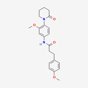 N-(3-methoxy-4-(2-oxopiperidin-1-yl)phenyl)-3-(4-methoxyphenyl)propanamide