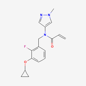 N-[(3-Cyclopropyloxy-2-fluorophenyl)methyl]-N-(1-methylpyrazol-4-yl)prop-2-enamide