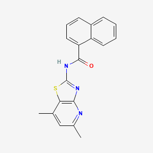 molecular formula C19H15N3OS B2707164 N-(5,7-dimethylthiazolo[4,5-b]pyridin-2-yl)-1-naphthamide CAS No. 1021221-77-1