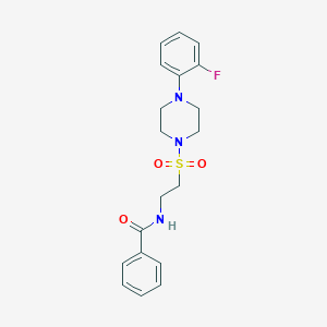 molecular formula C19H22FN3O3S B2707175 N-(2-{[4-(2-fluorophenyl)piperazin-1-yl]sulfonyl}ethyl)benzamide CAS No. 899996-99-7