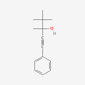 molecular formula C14H18O B2707197 3,4,4-Trimethyl-1-phenylpent-1-yn-3-ol CAS No. 85051-67-8
