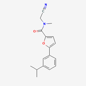 molecular formula C17H18N2O2 B2707217 N-(cyanomethyl)-N-methyl-5-[3-(propan-2-yl)phenyl]furan-2-carboxamide CAS No. 1797869-27-2