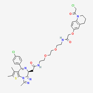 molecular formula C38H43Cl2N7O6S B2707223 KB02-JQ1 CAS No. 2384184-44-3