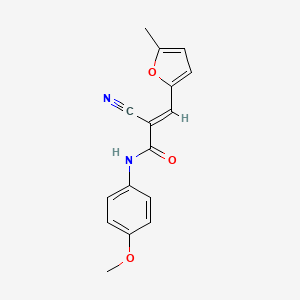 B2707254 (2E)-2-cyano-N-(4-methoxyphenyl)-3-(5-methylfuran-2-yl)prop-2-enamide CAS No. 327075-39-8