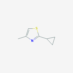 molecular formula C7H9NS B2707267 2-Cyclopropyl-4-methylthiazole CAS No. 1239489-85-0