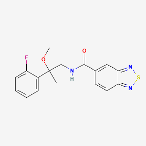 molecular formula C17H16FN3O2S B2707326 N-[2-(2-FLUOROPHENYL)-2-METHOXYPROPYL]-2,1,3-BENZOTHIADIAZOLE-5-CARBOXAMIDE CAS No. 1797716-09-6